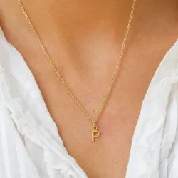 buchstab p Anhänger aus vergoldetem Sterlingsilber - My Letter