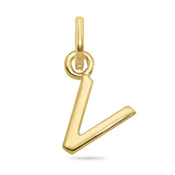 buchstab v Anhänger aus vergoldetem Sterlingsilber - My Letter