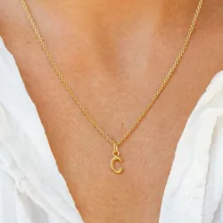 buchstab c Anhänger aus vergoldetem Sterlingsilber - My Letter