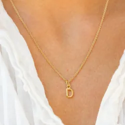 buchstab d Anhänger aus vergoldetem Sterlingsilber - My Letter