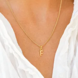 buchstab f Anhänger aus vergoldetem Sterlingsilber - My Letter