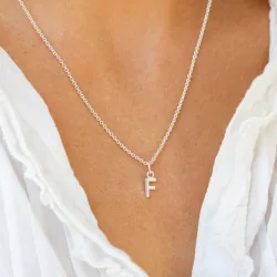 buchstab f Anhänger aus Silber - My Letter