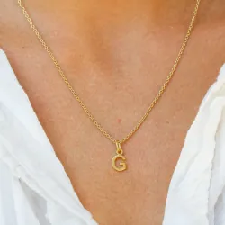 buchstab g Anhänger aus vergoldetem Sterlingsilber - My Letter