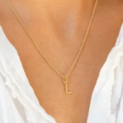 buchstab l Anhänger aus vergoldetem Sterlingsilber - My Letter