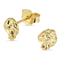 Ohrstecker in vergoldetem Sterlingsilber - Lumé Etched