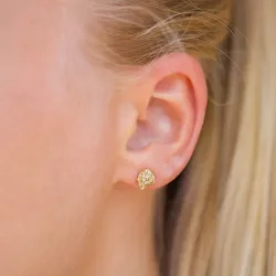 Ohrstecker in vergoldetem Sterlingsilber - Lumé Etched