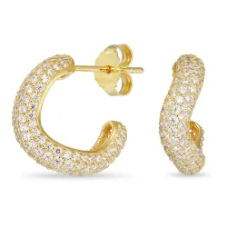 Zirkon Ohrringe in vergoldetem Silber - Lumé Illume