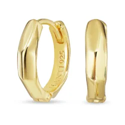 14 mm Kreole in vergoldetem Silber - Lumé Essence