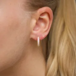 14,5 mm Zirkon Kreole in vergoldetem Silber - Lumé Illume