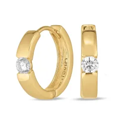 Zirkon Kreole in vergoldetem Silber - Lumé Essence