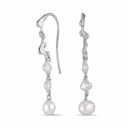 Perle ketten ohrringe in Silber - Lumé Etched