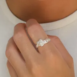 breit Ring aus Silber