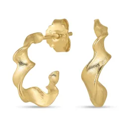 Halbkreolen in vergoldetem Silber - Lumé Etched