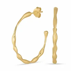 34 mm Halbkreolen in vergoldetem Silber