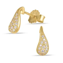 Zirkon Ohrringe in vergoldetem Sterlingsilber - Lumé Illume