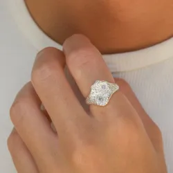 Zirkon Ring aus Silber - Lumé Etched