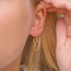 Halbkreolen in vergoldetem Silber