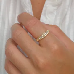 Zirkon Ring aus vergoldetem Sterlingsilber - Lumé Illume