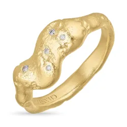 Zirkon Ring aus vergoldetem Sterlingsilber