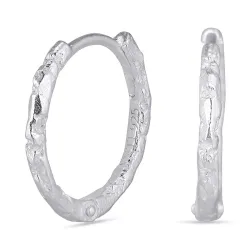 15 mm Kreole in Silber - Lumé Etched