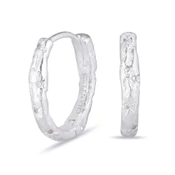 16 x 14 mm Kreole in Silber - Lumé Etched