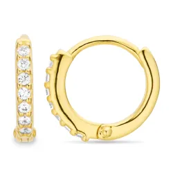 Zirkon Kreole in vergoldetem Silber - Lumé Illume