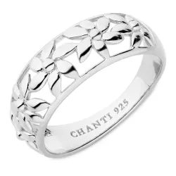 Blumen Ring aus Silber