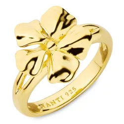 Blumen Ring aus vergoldetem Sterlingsilber