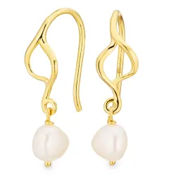Perle Ohrringe in vergoldetem Sterlingsilber - Lumé Essence