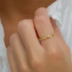 Zirkon Ring aus vergoldetem Sterlingsilber - Bubbly Sparkle