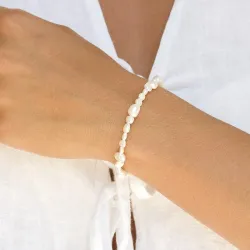 Perle Armband aus vergoldetem Sterlingsilber