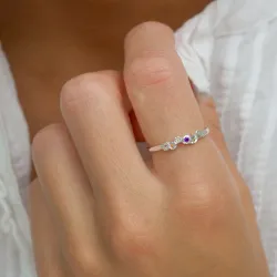 mehrfarbigem Zirkon Ring aus Silber - Bubbly Twist