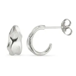 Halbkreolen in Silber - Lumé Etched