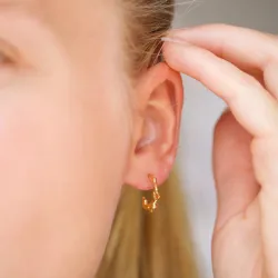 Halbkreolen in vergoldetem Sterlingsilber - Lumé Etched