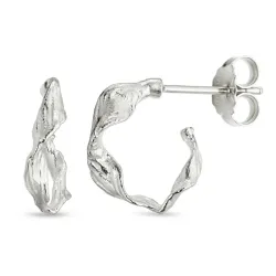 Halbkreolen in Silber - Lumé Etched