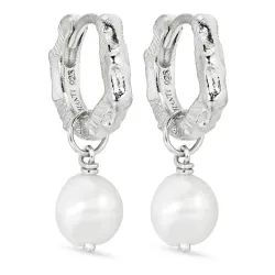 12,5 mm Perle Kreole in Silber