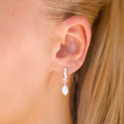 12,5 mm Perle Kreole in Silber - Lumé Etched