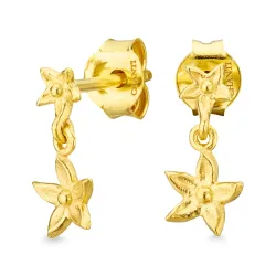 Blumen Ohrringe in vergoldetes Messing - Eliné