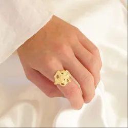 Ring aus vergoldetes Messing - Eliné
