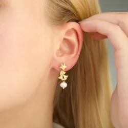 Perle Ohrringe in vergoldetes Messing - Eliné