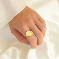 runder Ring aus vergoldetes Messing - Eliné