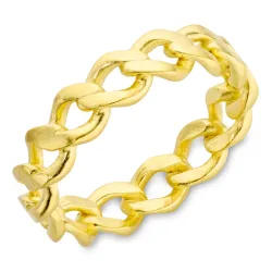 panzer Ring aus vergoldetes Messing - Eliné