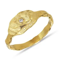 Zirkon Ring aus vergoldetes Messing - Eliné