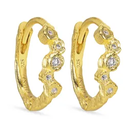 Zirkon Kreole in vergoldetes Messing - Eliné