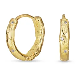 Zirkon Kreole in vergoldetes Messing - Eliné