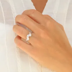 Ring aus versilbertes Messing - Lumé Etched