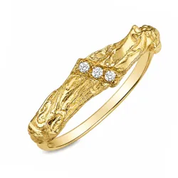 Zirkon Ring aus vergoldetes Messing - Lumé Etched