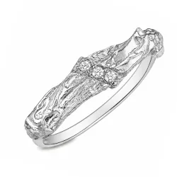 Zirkon Ring aus versilbertes Messing - Lumé Etched