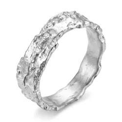Zirkon Ring aus versilbertes Messing - Lumé Etched