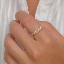 pink Ring aus vergoldetes Messing
